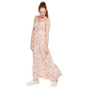 Women's SO Floral Sleeveless Ties in The back Maxi Dress Size S